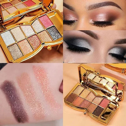 Paleta de sombras de ojos con brillo de 10 colores (Oferta2x1)